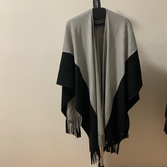 Alicia Megan Jackets & Blazers - Suedette fringed cape